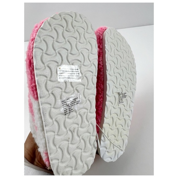 Olivia Miller Girl Faux Sherpa Slipper Slip-on Pink Cow Size 12 - Picture 7 of 7